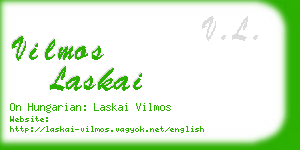 vilmos laskai business card